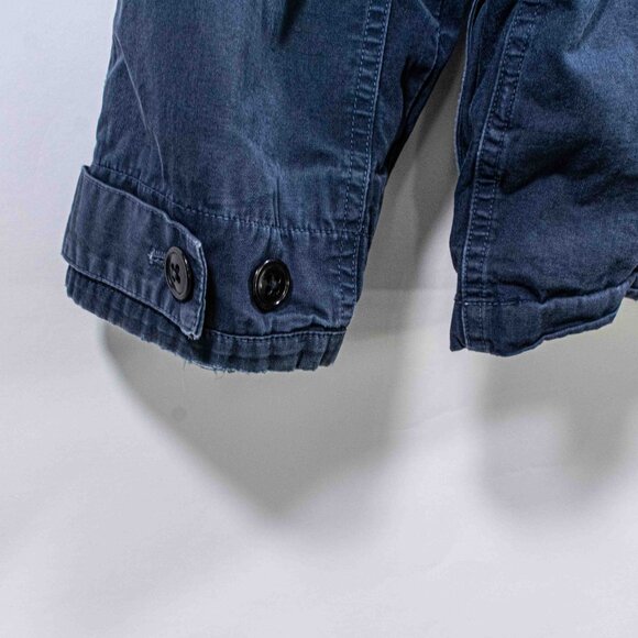 J Crew NX-631 Military Field Jacket Hooded Distressed Large Y2K Army Streetwear - Picture 10 of 14